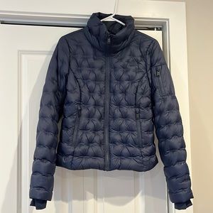 North Face navy blue puffer jacket